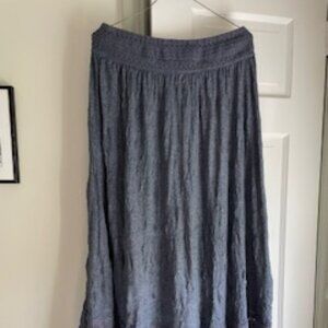 INC International Concepts Indigo Blue Women's Maxi Skirt